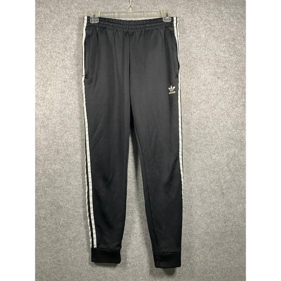 adidas Other - Adidas Originals Mens Black White 3 Stripe Trefoil Track Pants Joggers Small